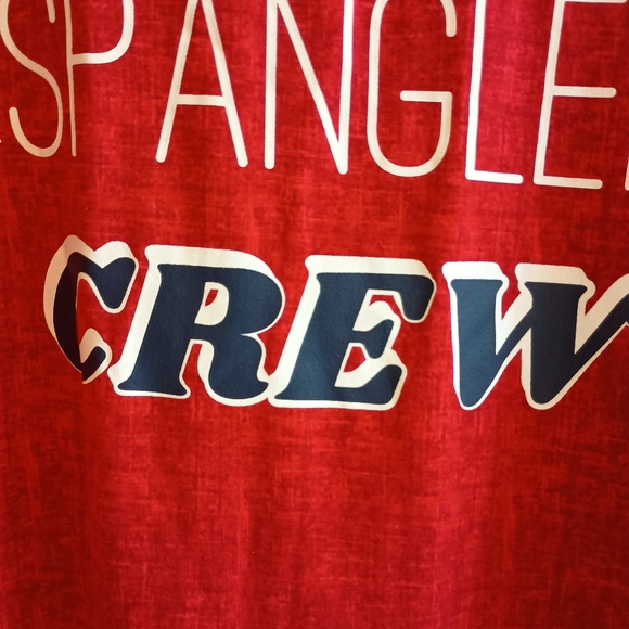 Star Spangled Crew Red Patriotic T-Shirt Women’s 2X USA Graphic Tee 4th of July‎ - Picture 5 of 11